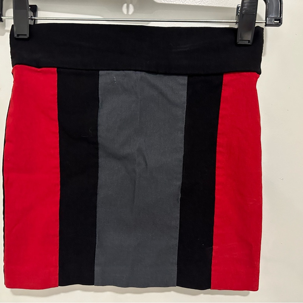 Rue21 Red and Black Pencil Mini Skirt Casual Night Out